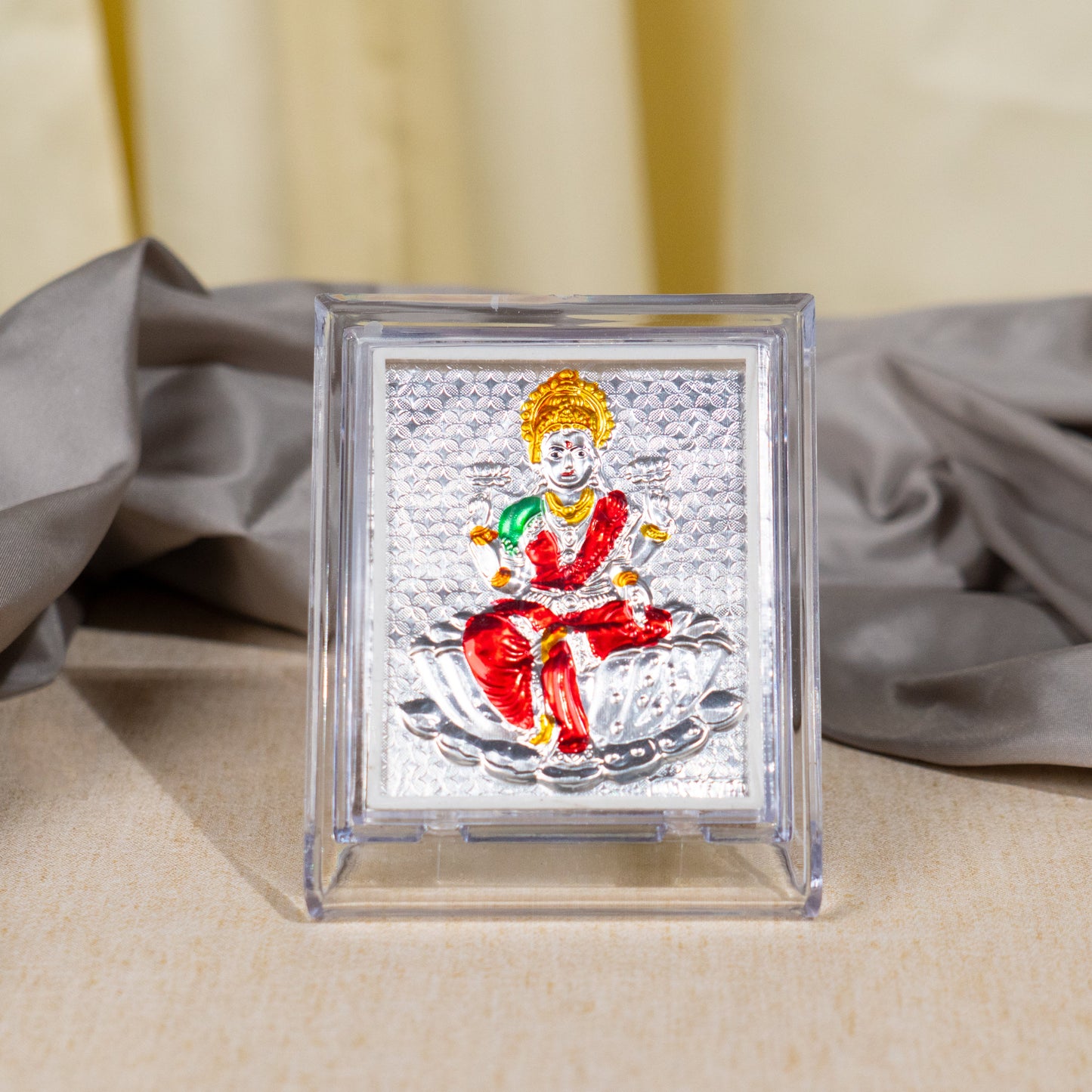 Silver Coated Lakshmi Devi  Frame (No 1)