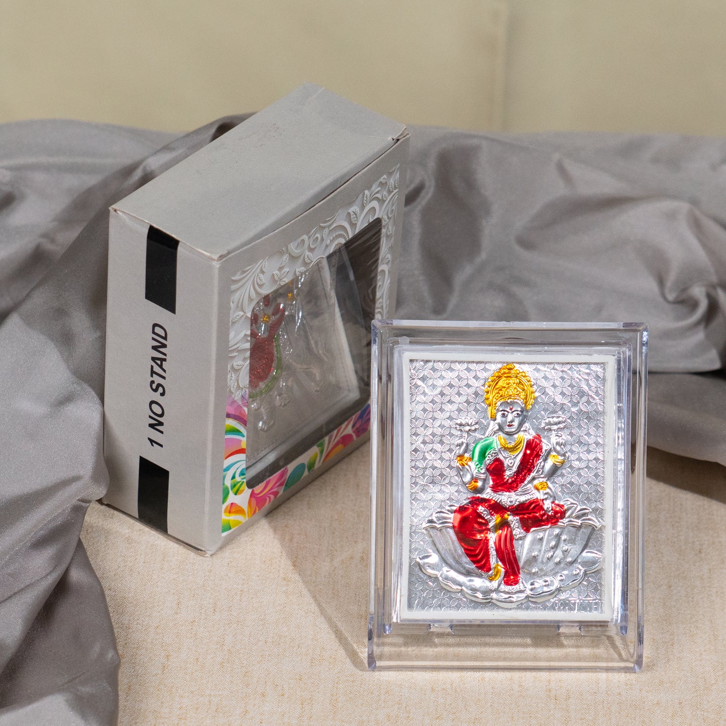 Silver Coated Lakshmi Devi  Frame (No 1)