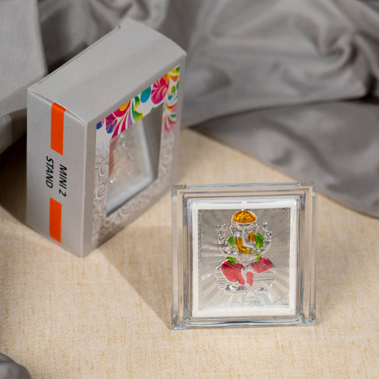 Silver Coated Ganesh Frame (Mini)