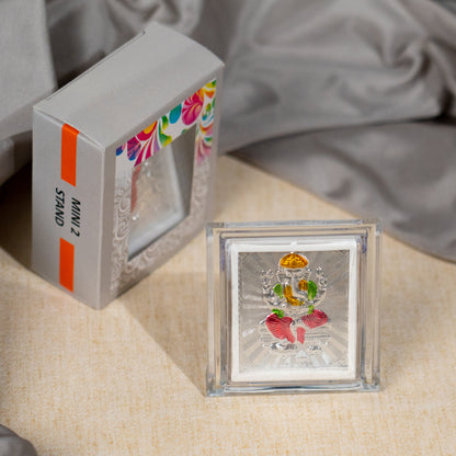 Silver Coated Ganesh Frame (Mini)