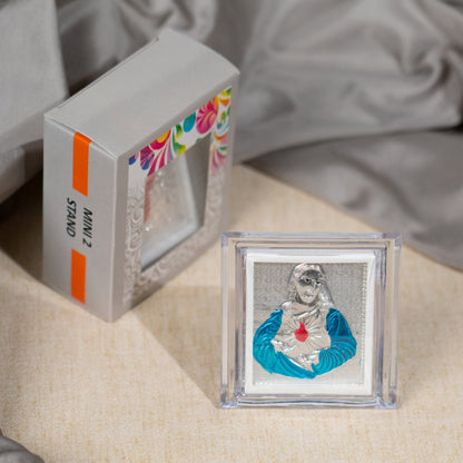Silver Coated Jesus Frame (Mini)
