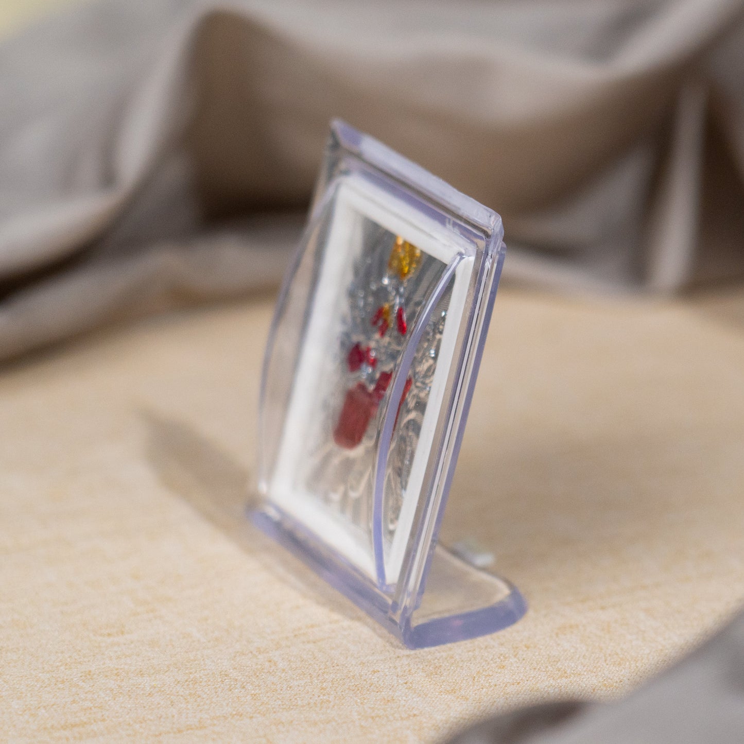 Silver Coated Durga Devi Frame(Mini)