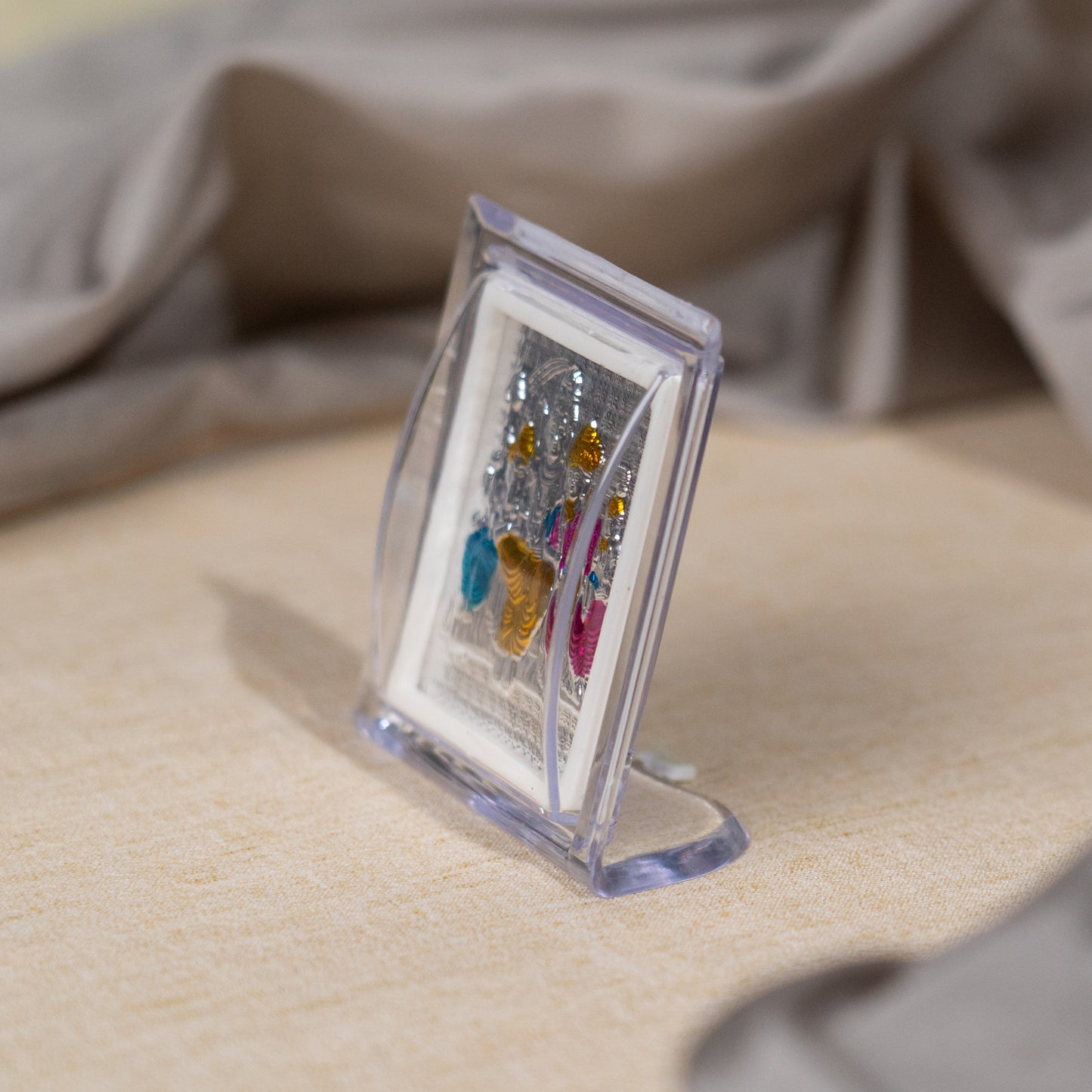 Silver Coated Shiva Family  Frame (Mini)