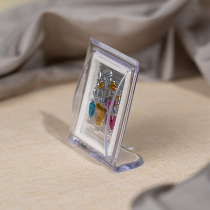 Silver Coated Shiva Family  Frame (Mini)