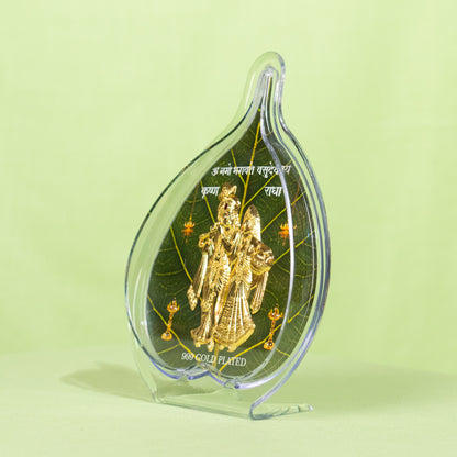 Gold Coated Radha Krishna Frame (No 2) Leaf