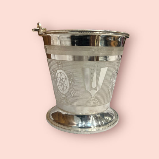 Engrved shanku chakra namam bucket