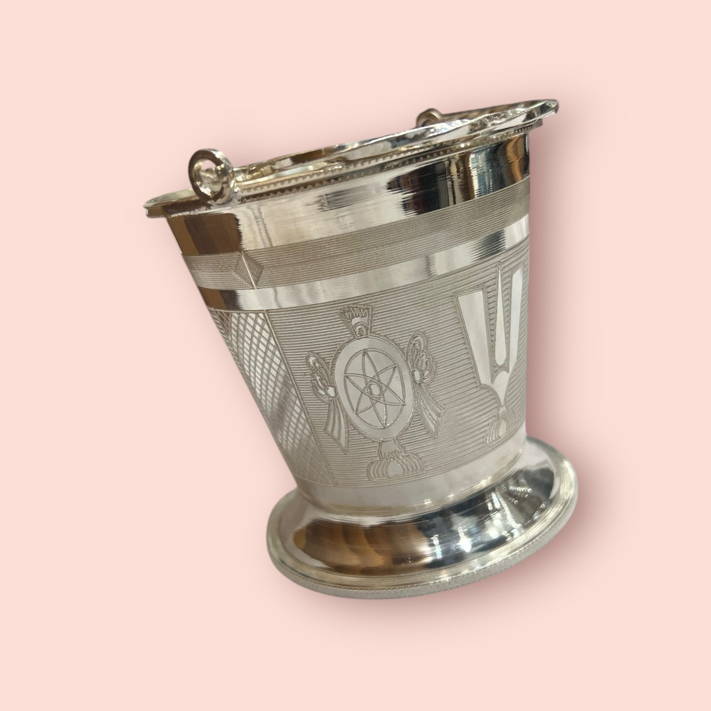 Engrved shanku chakra namam bucket