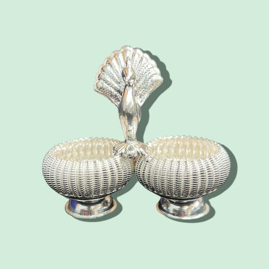 PEACOCK 2 BOWL STAND