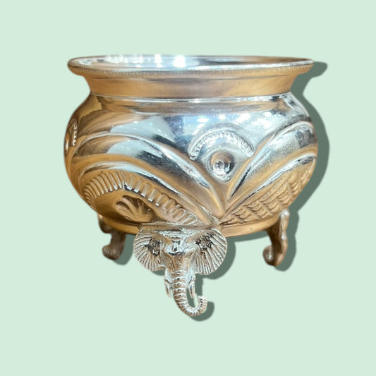 SILVER ELEPHANT LEG BOWL