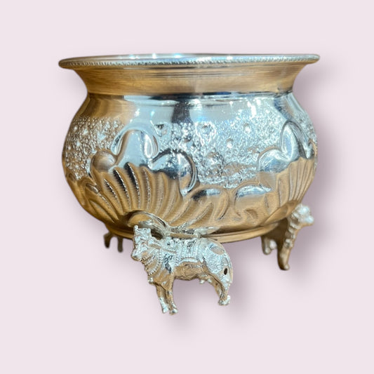 SILVER COW LEG BOWL