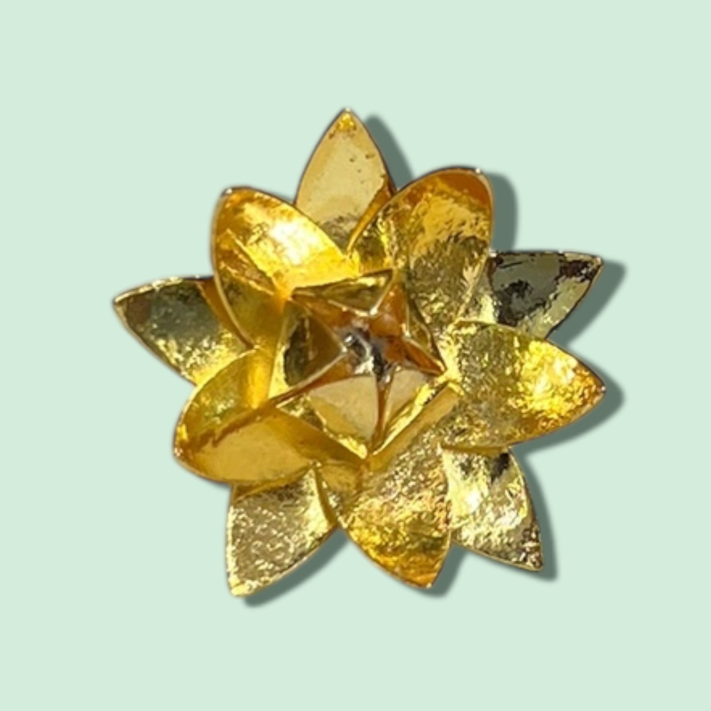 GOLD POLISH LOTUS FLOWER