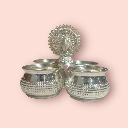 SILVER 4 BOWL STAND
