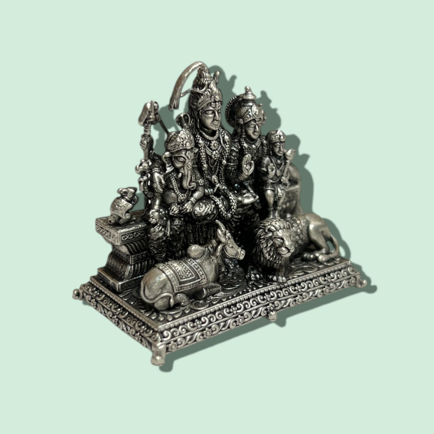 92.5 ANTIQUE SHIVA FAMILY