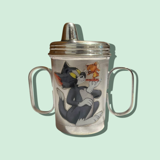 SILVER BABY SIPPERS
