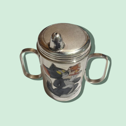 SILVER BABY SIPPERS