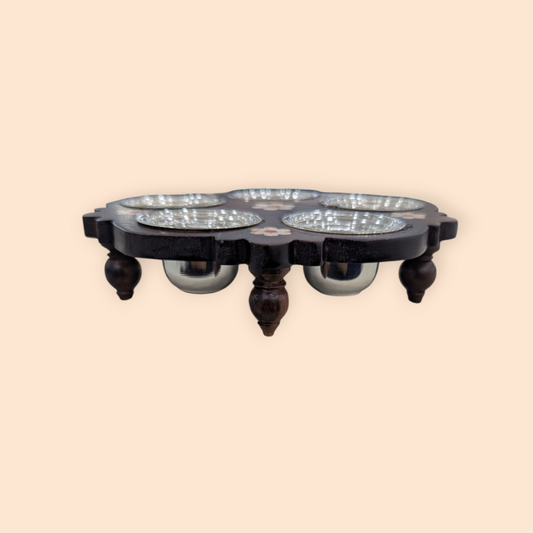 Silver Rosewood 5 Bowl stand