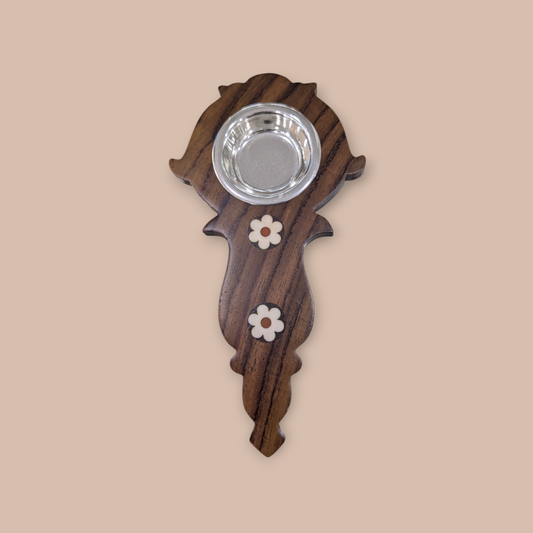 Silver Rosewood Aarthi Stand