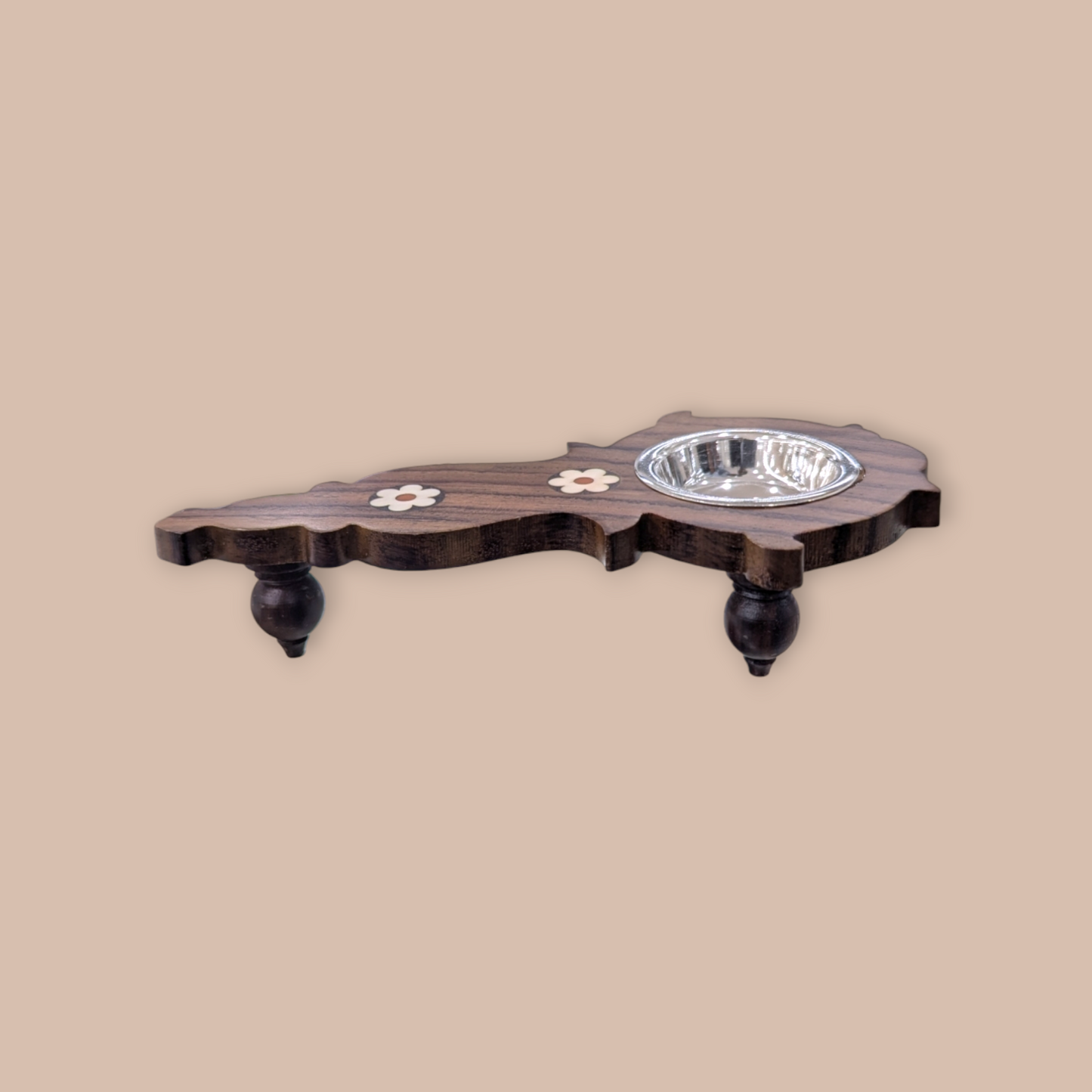 Silver Rosewood Aarthi Stand