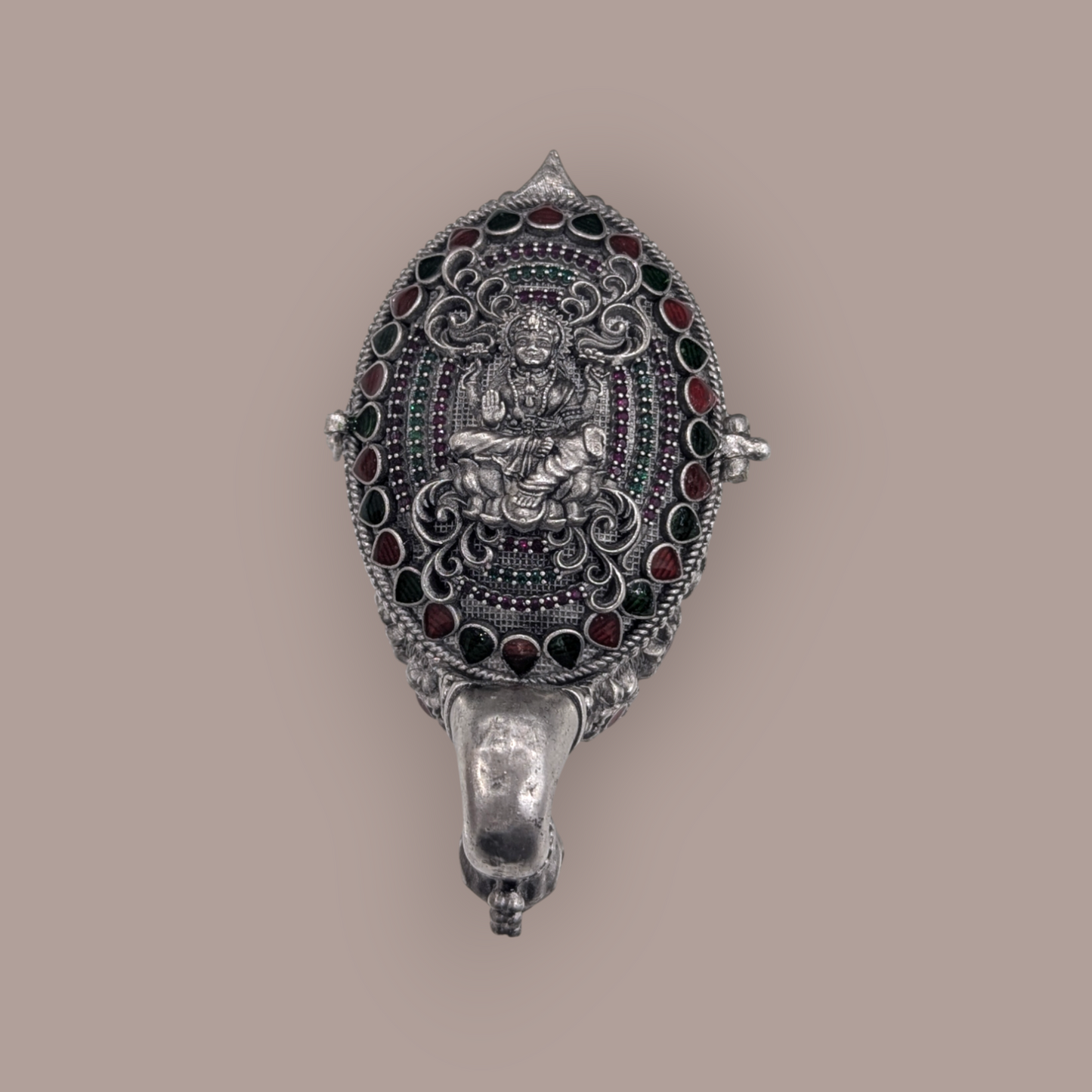 Emerald Antique Stone Kumkum Bharani