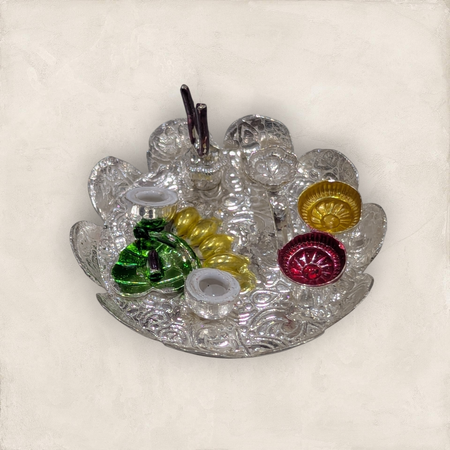 92.5 Silver Mini Pooja Plate
