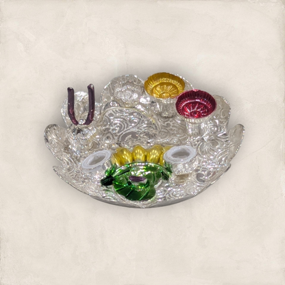 92.5 Silver Mini Pooja Plate