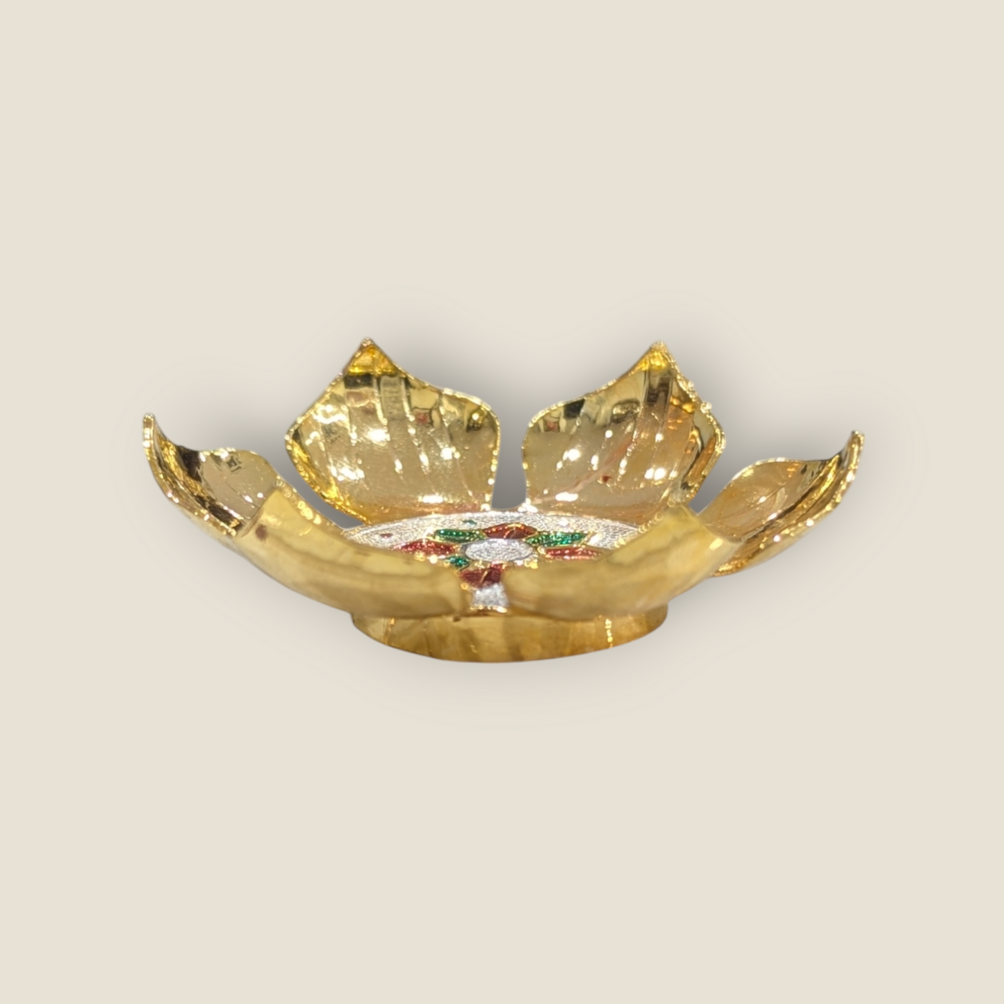 Silver Gold Polish Flower Simhasanam