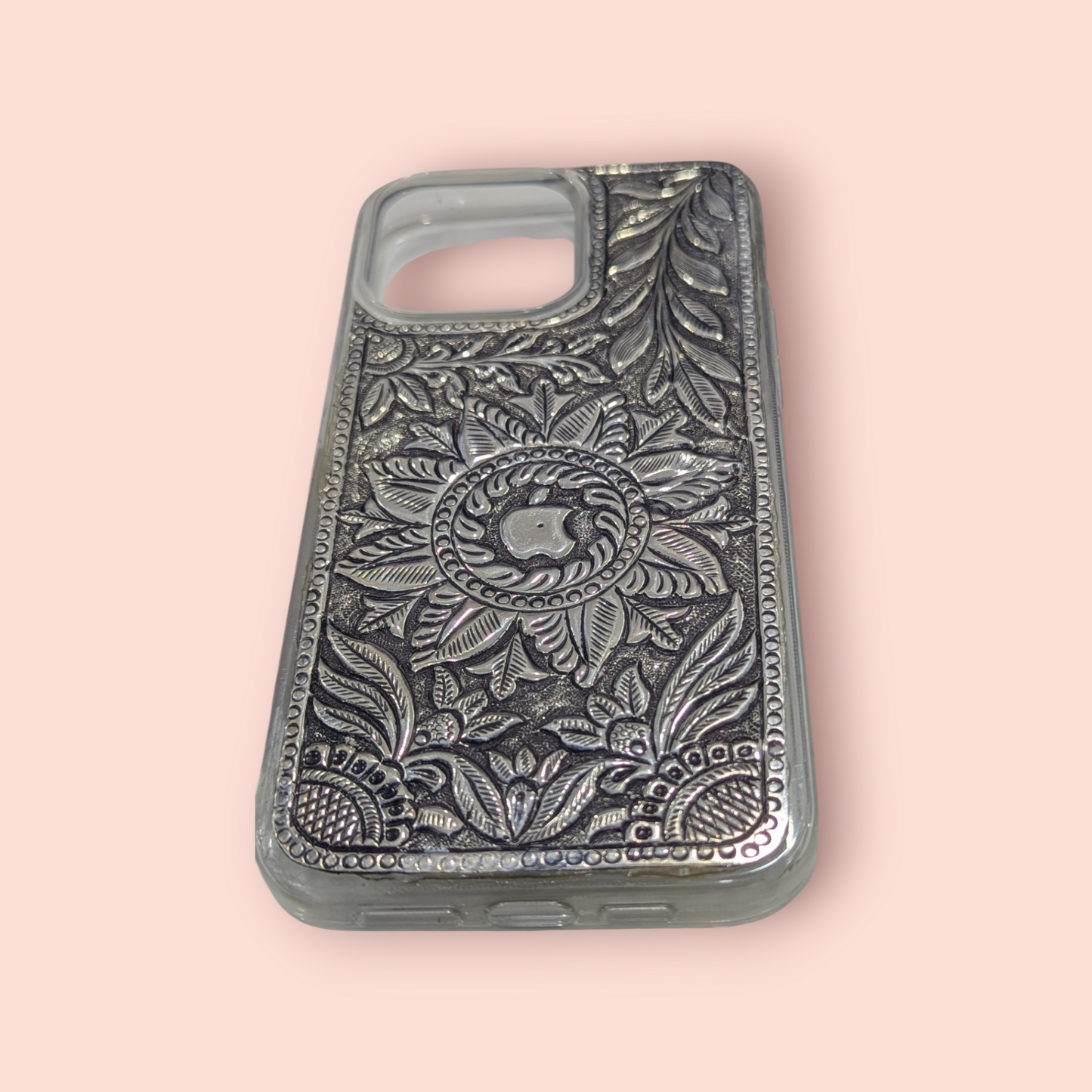 I Phone 15 Pro Max Silver Back Cover