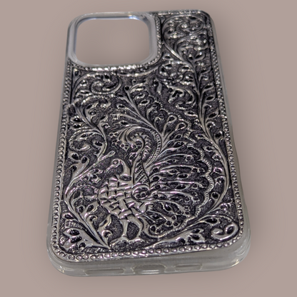 I Phone 15 Pro Max Silver Back Cover