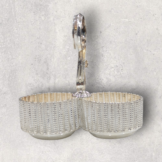 Silver 2 Bowl Stand