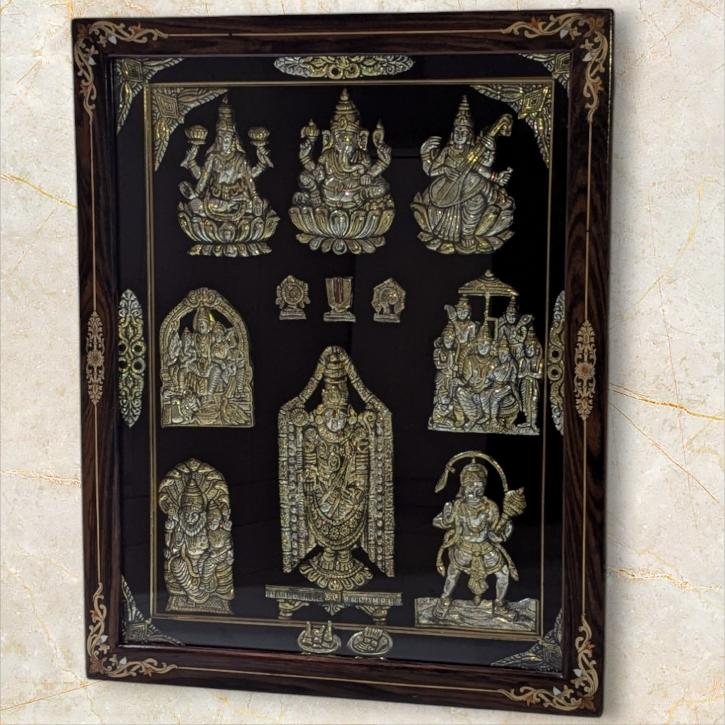 Silver 8 Gods Rosewood Frame