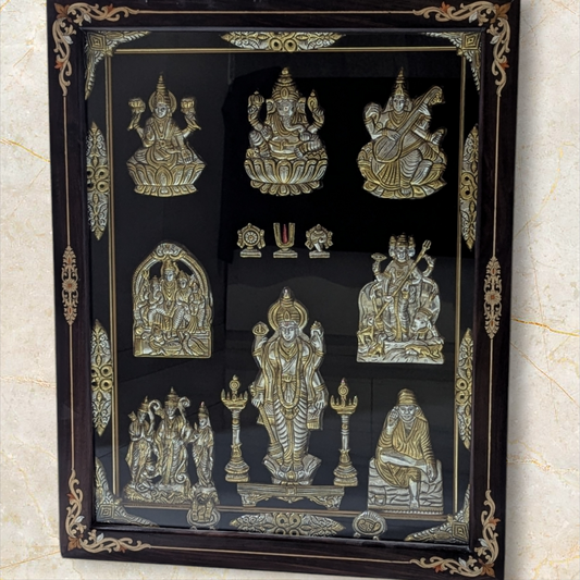 Silver 8 Gods Rosewood Frame