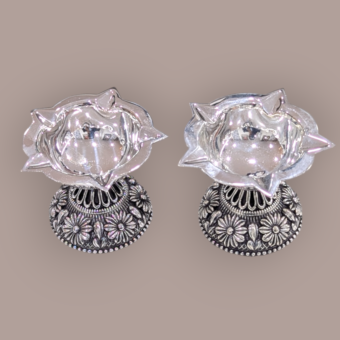 92.5 Silver Antique 5 star Diya