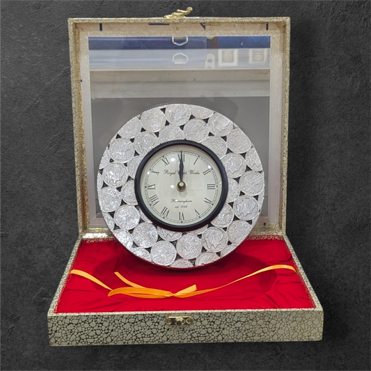 Silver Cladded Wall Clock