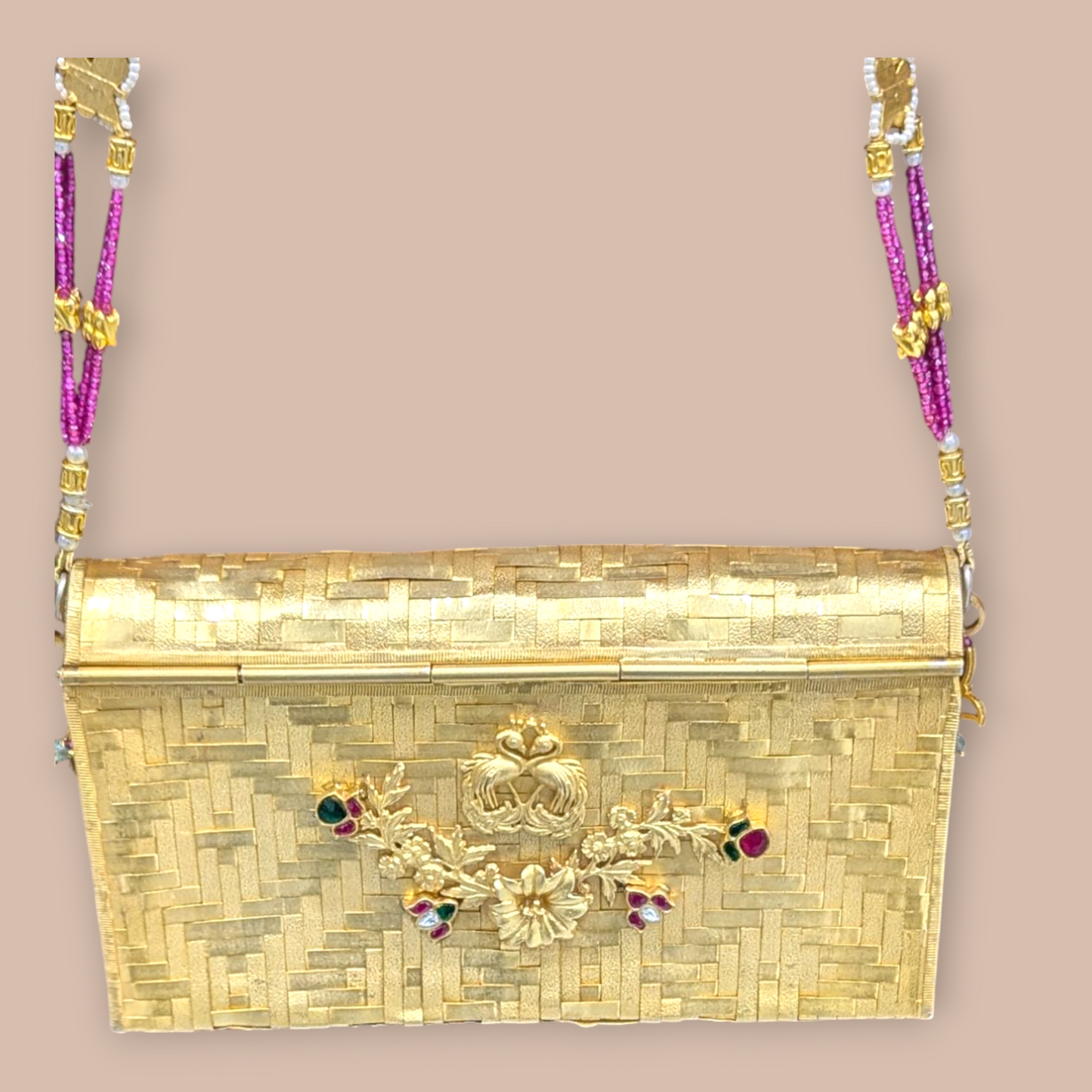 92.5 Silver Gold Polish Kundan Purse