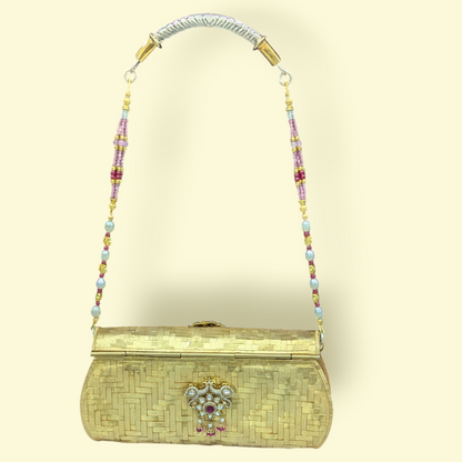 92.5 Silver Gold Polish Kundan Purse