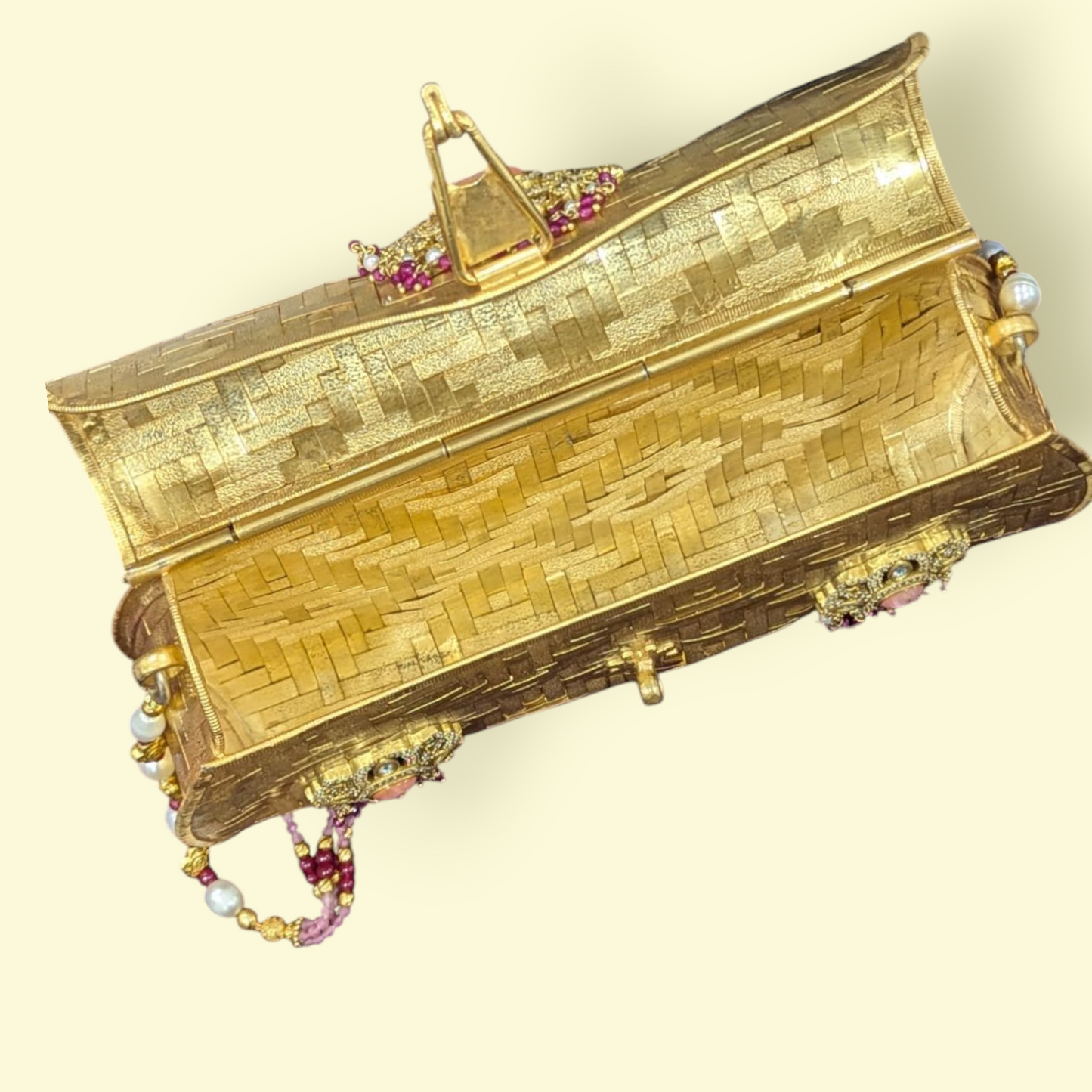 92.5 Silver Gold Polish Kundan Purse