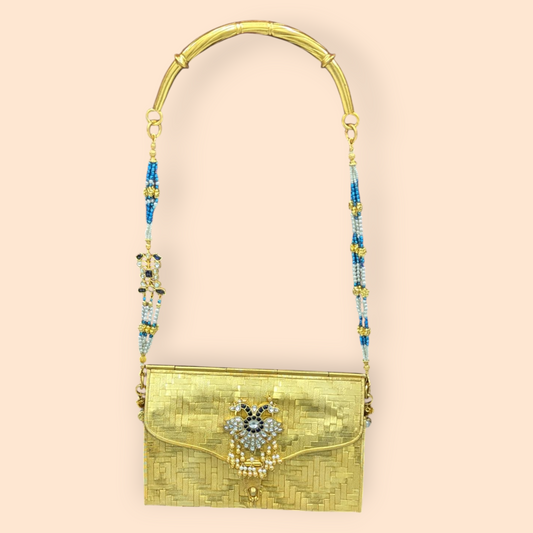 92.5 Silver Gold Polish Kundan Purse