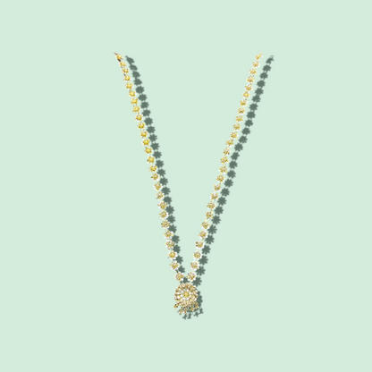 SILVER FLOWER MALA